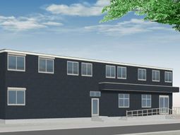 シンプルな外観の建物