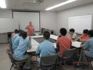 研修中の会議室  