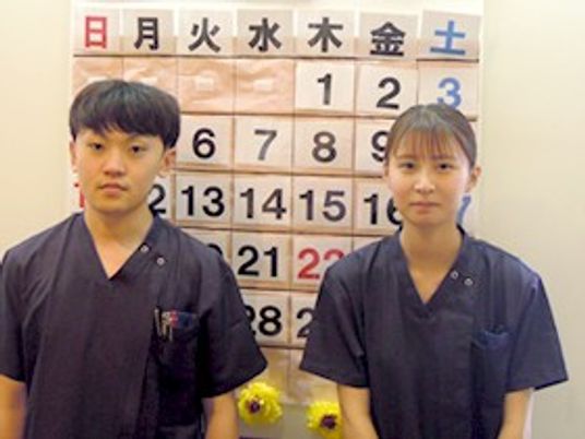スタッフの前の掲示物  