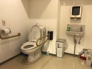 手すり付きの設備が整うトイレ