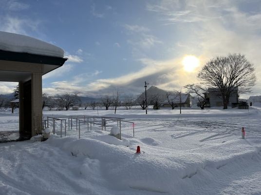 雪景色の外観
