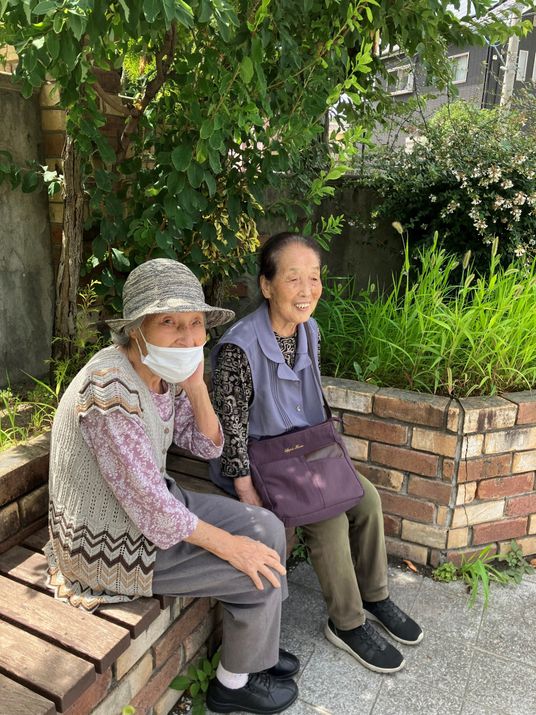 緑豊かな休憩スポット