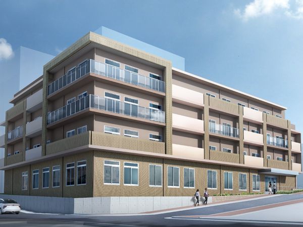 新しい建物の外観
