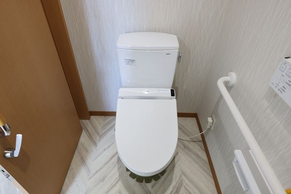 清潔なトイレの一角