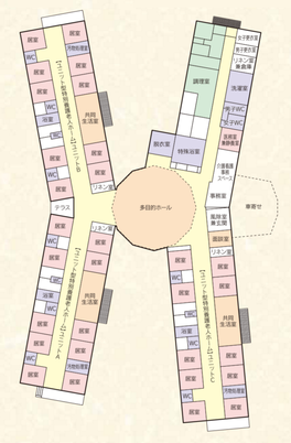 ゆとりの中庭案内図