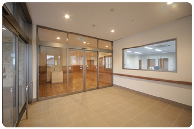 明るいエントランス