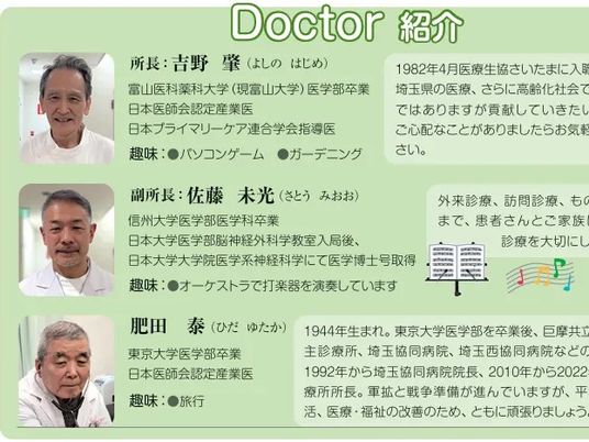 掲示物のある壁面  