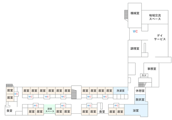 多目的室の配置図