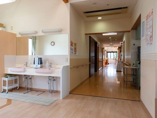 手洗い場付きの廊下