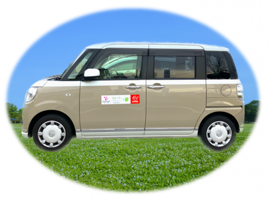 送迎車の横姿です  
