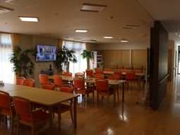 明るい食堂の光景