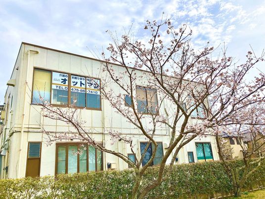 桜前線と施設外観