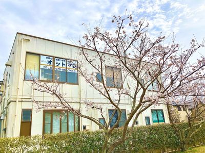 桜前線と施設外観