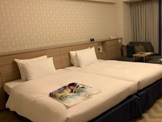 ツインベッドの居室  