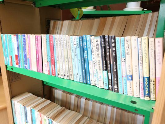 色とりどりの本棚