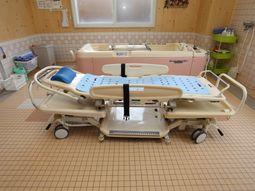 清潔なバリアフリー浴室