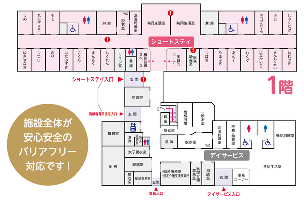 バリアフリー対応の間取り図
