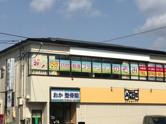 看板のある外観  