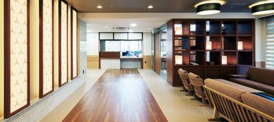 温かみがあるラウンジ