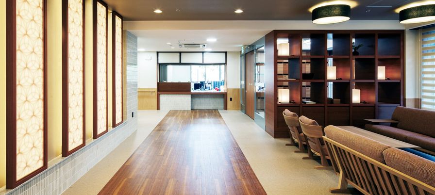 温かみがあるラウンジ