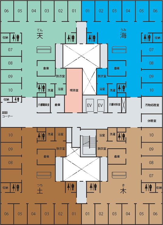 施設のフロアプラン