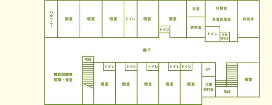 ゆったりした居室の図面