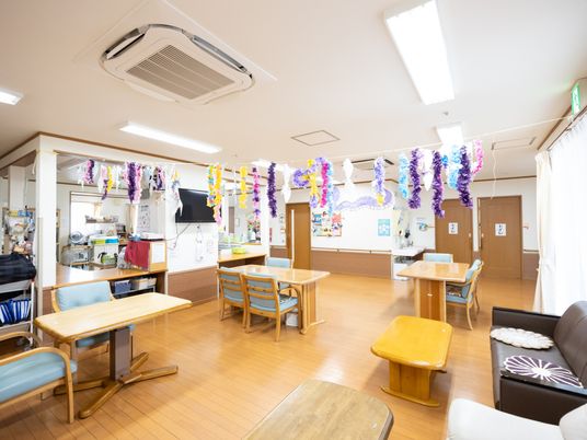 明るい共有スペース