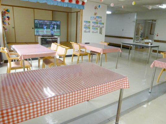 明るい共有スペース