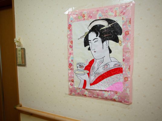 和風の装飾壁面