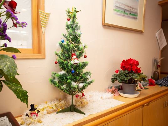 クリスマスツリー装飾のロビー