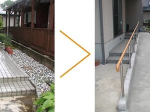 外通路の手すり  