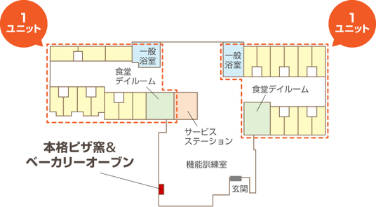 施設のフロア図