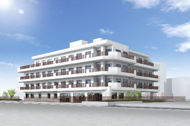 白い建物の外観