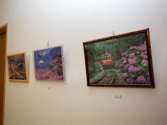 壁掛けの風景アート作品