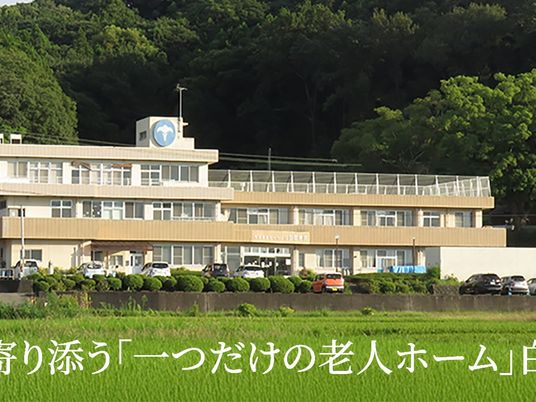 緑に囲まれた外観  