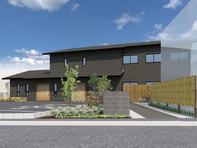 モダンな施設の外観