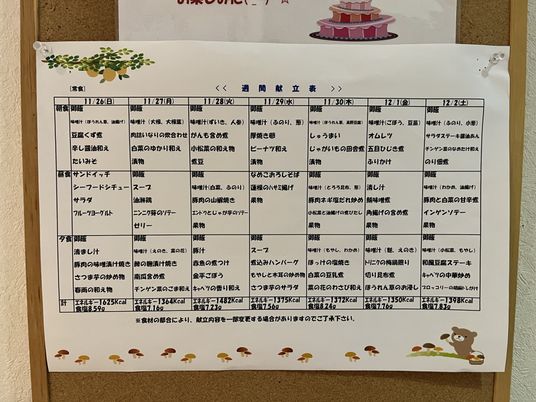 活動計画掲示の掲示物