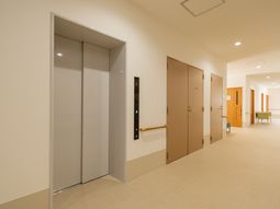 清潔な廊下とエレベーター