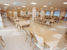 ゆとりのある食堂スペース