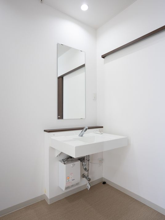 整備された洗面設備