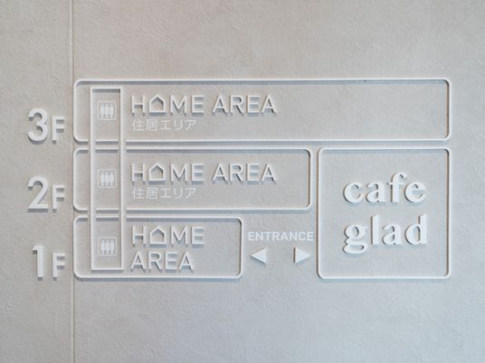 案内板の立体文字