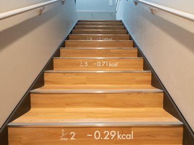 階段と消費カロリー表示