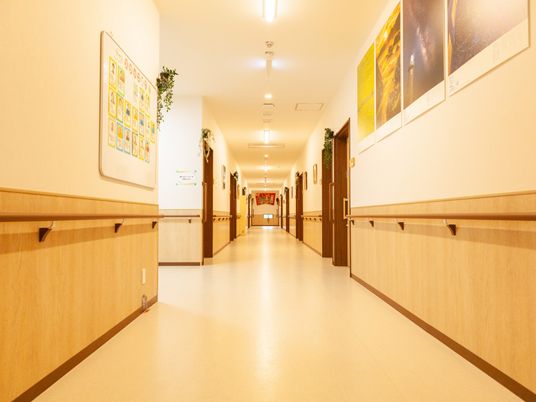 廊下の明るい光景