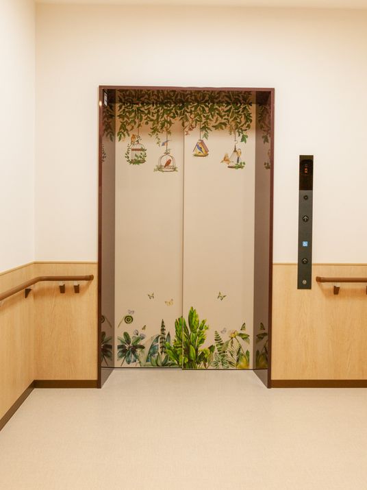 装飾的なエレベーターの扉