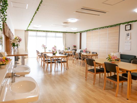 明るい共有スペース