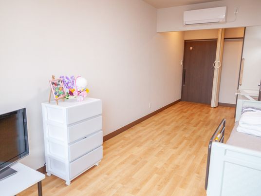 ゆったりした居室の一角