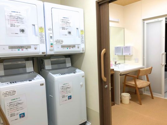 整備された洗濯設備