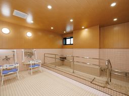 機能的な浴室の内観