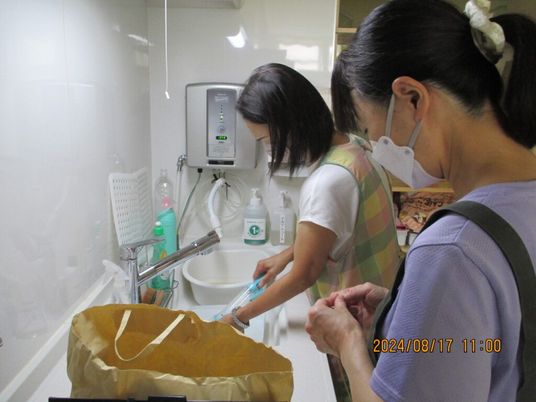 手洗い場の様子  