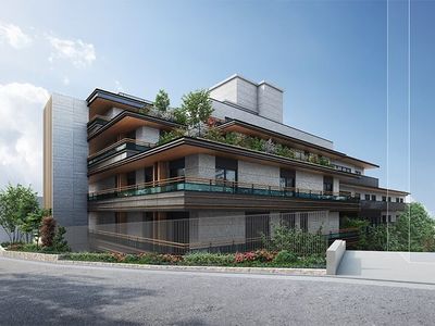 現代的なデザインの建物外観